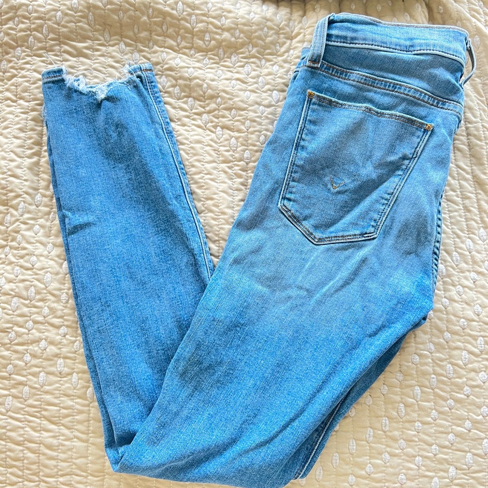 Hudson fringe bottom skinny Jean
